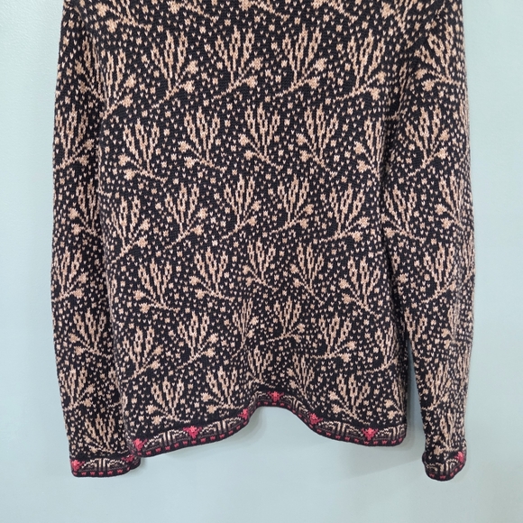 Nomadic Traders Womens Colorful Patterned Zip Up Cardigan Sweater Large Cottage - Picture 8 of 9